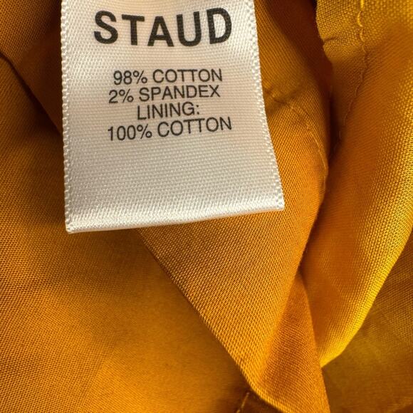 NWT Staud Mini Off The Shoulder Elio Dress In Honey - Picture 8 of 8